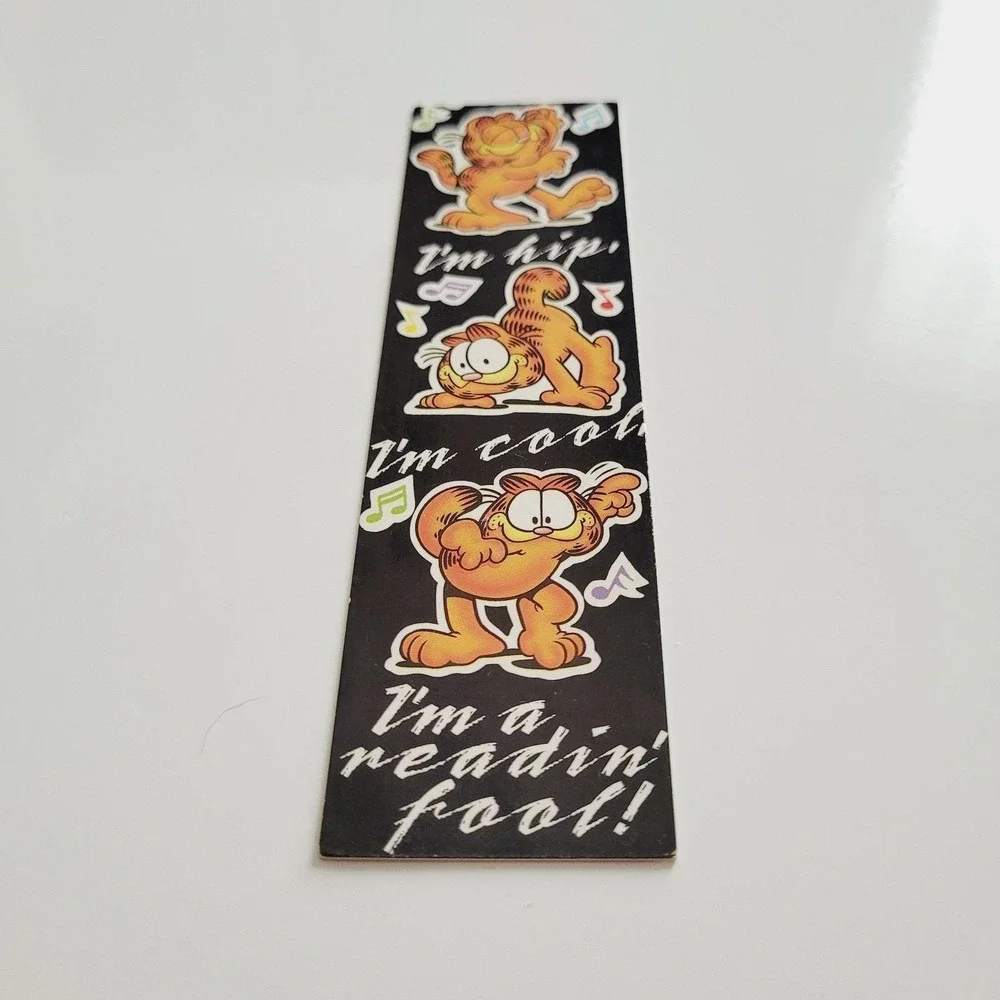 Vintage 70s Garfield Bookmark Dancing Cat Fool 1978 Jim Davis art, Antioch Z-576
